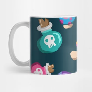 Poison Mushrooms and Potion Bottles Mug